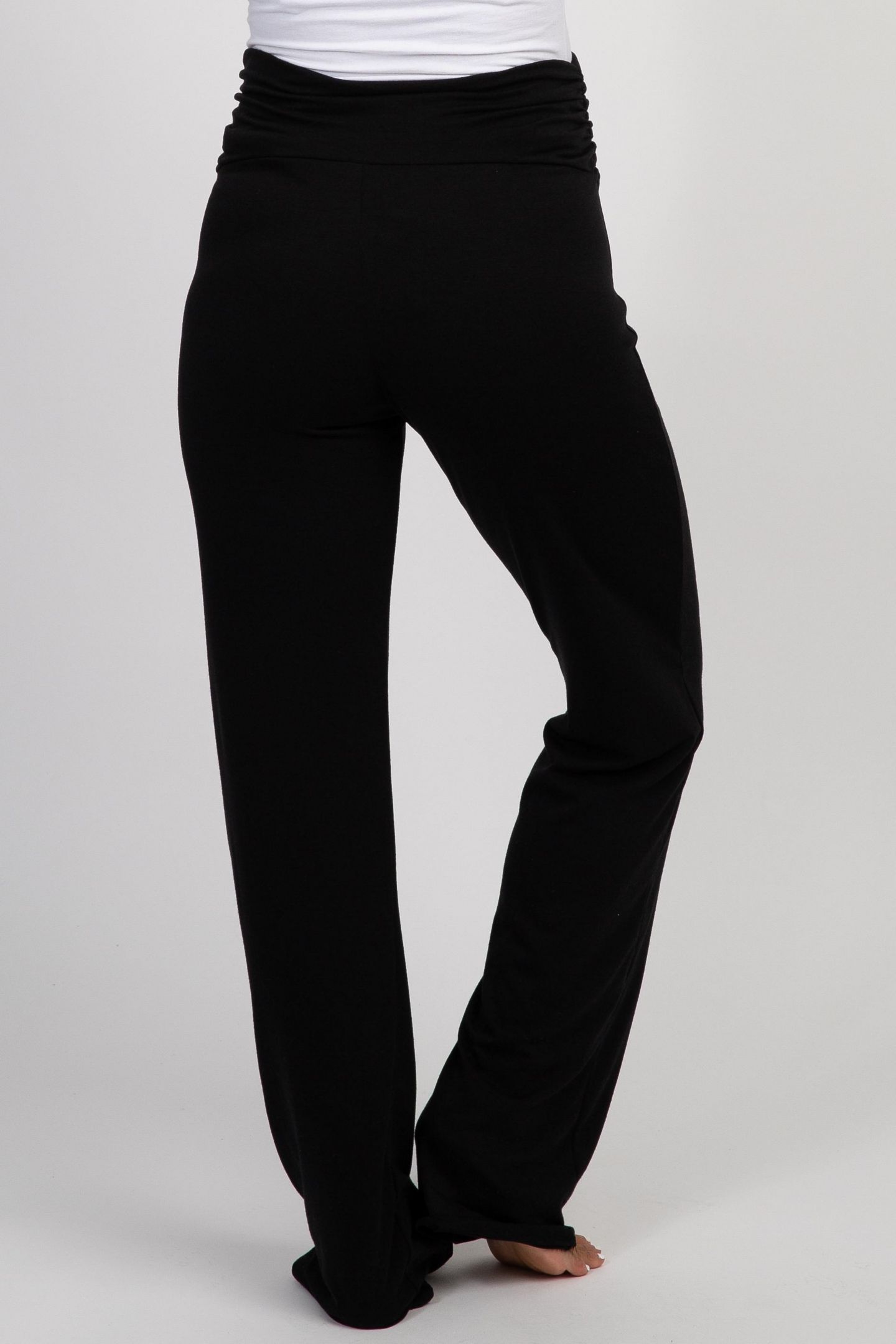 Женские брюки Pinkblush Black Foldover Lounge Pants, цвет: Чёрный — фото 7