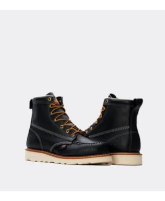 Men's American Heritage 6" Black Moc Toe Work Boots for Men