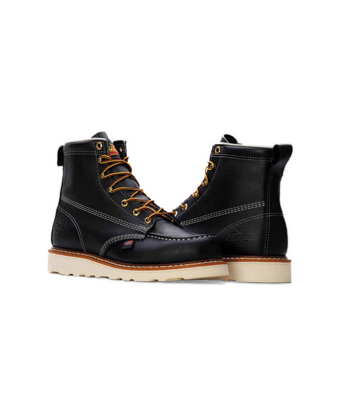 Мужские ботинки Thorogood American Heritage 6" Black Moc Toe Work Boots for Men, цвет: Чёрный — фото 3