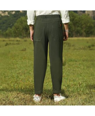 Men's Sacramento Green Tapered Tailored Trousers