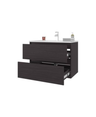 Smoot Floating Bathroom Vanity with Sink and Two Drawers
