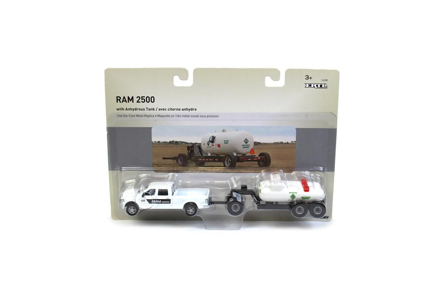 Детские игрушки ERTL 1/64 Dodge Ram Pickup with Dual Anhydrous Ammonia Tank Carrier — фото 2