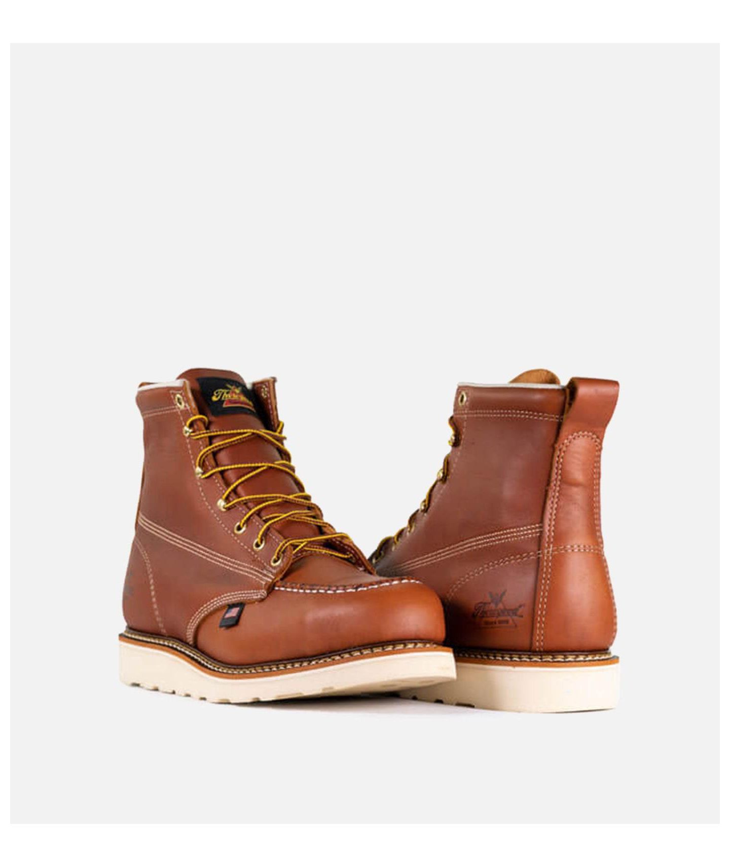 Мужские ботинки Thorogood American Heritage 6" Tobacco Safety Toe Work Boots for Men, цвет: Табачный — фото 4