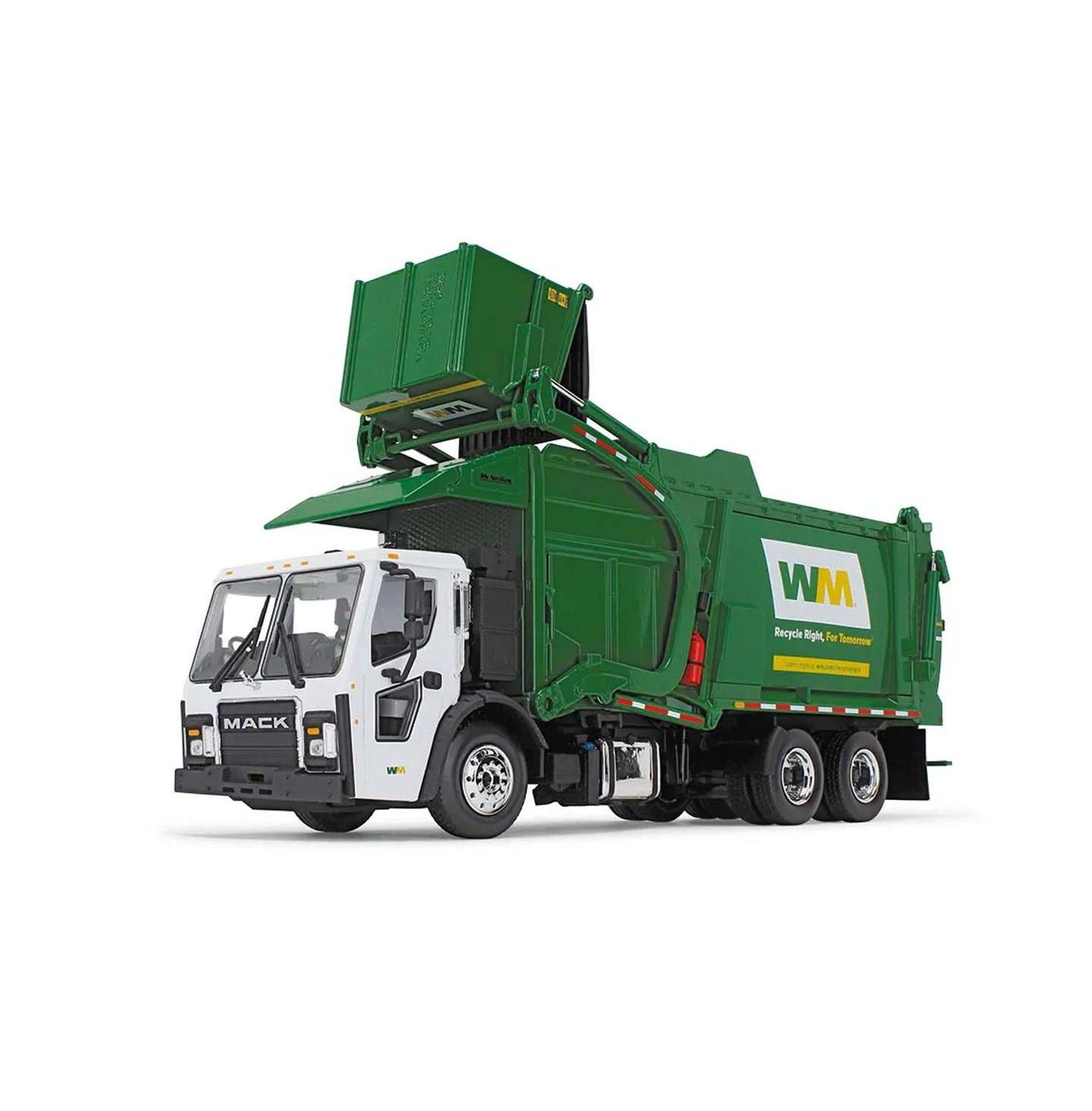 Детская игрушка First Gear 1/34 Mack LR w/ McNeilus Meridian Front Loader and Dumpster, Waste Management — фото 3