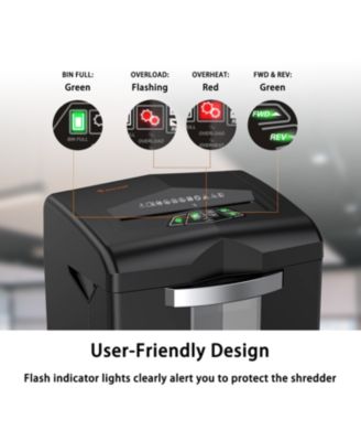 Heavy Duty Paper Shredder, 20 Sheet 40 Mins Large Office Crosscut Shredder for Commercial Use, Anti-Jam System & P-4 High Security Supports CD/Credit Cards/Staples, 7 Gal Pullout Bin