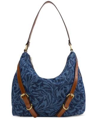 Portafoglio Patricia Nash Iberia In Pelle E Denim Con Blocco RFID &ndash; Nuovo Con Etichette