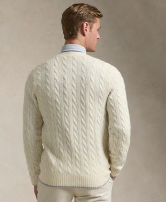 Men's Cable-Knit Wool-Cashmere Cardigan