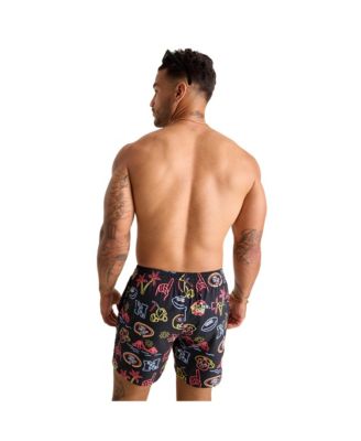 Men's 5.5" Black San Francisco 49ers The Neon Lined Classic Swim Trunks