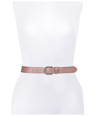Women's Stitched Edge Shaped Keeper Belt
