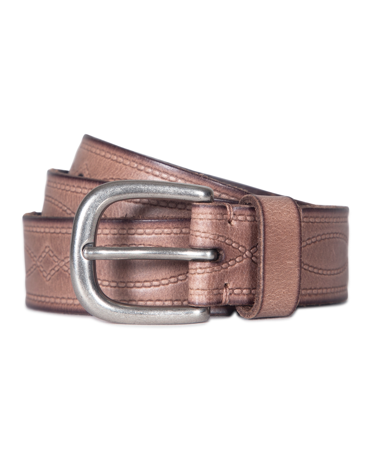 Women's Western Embossing Belt - Mushroom