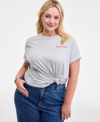 On 34th - Trendy Plus Logo Short-Sleeve Crewneck Tee