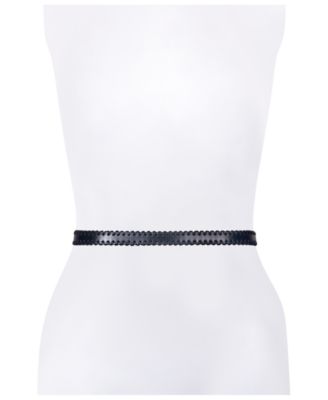 Women's Leather Laced Buckle Belt