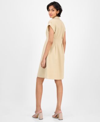 Women's Pintuck-Waist Shirtdress