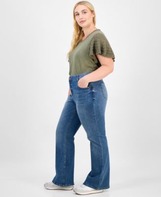 Trendy Plus "Ab"Solution High-Rise Flared Jeans