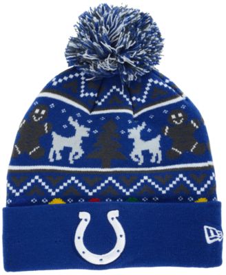 New Era Indianapolis Colts Christmas Sweater Pom Knit Hat Macy s