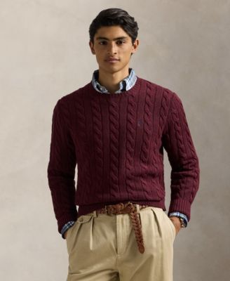 Men's Cable-Knit Cotton Sweater