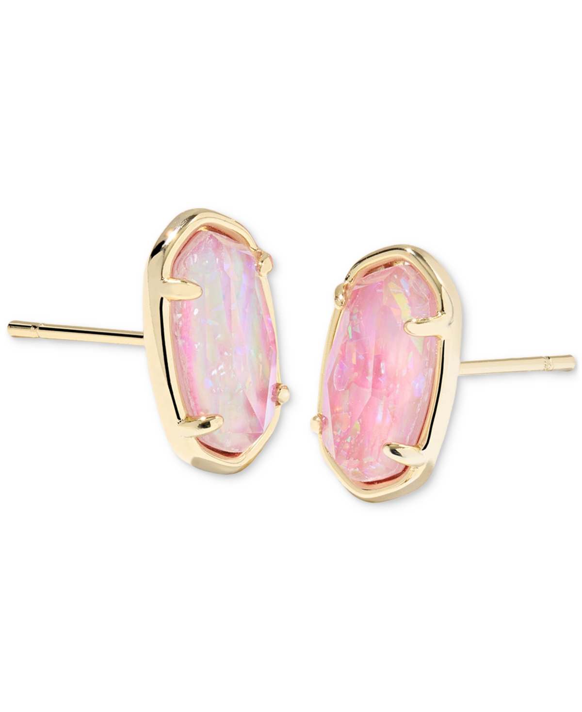 Kendra Scott Grayson Stone Stud Earrings In 14k Gold Plated In Pink