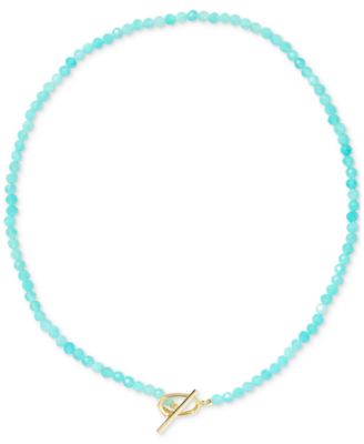 Kendra Scott - Gold-Tone Sylvia Teal Beaded 17" Strand Necklace