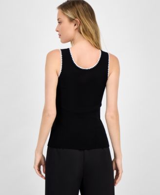 Women's Sleeveless Scoop-Neck Knit Top