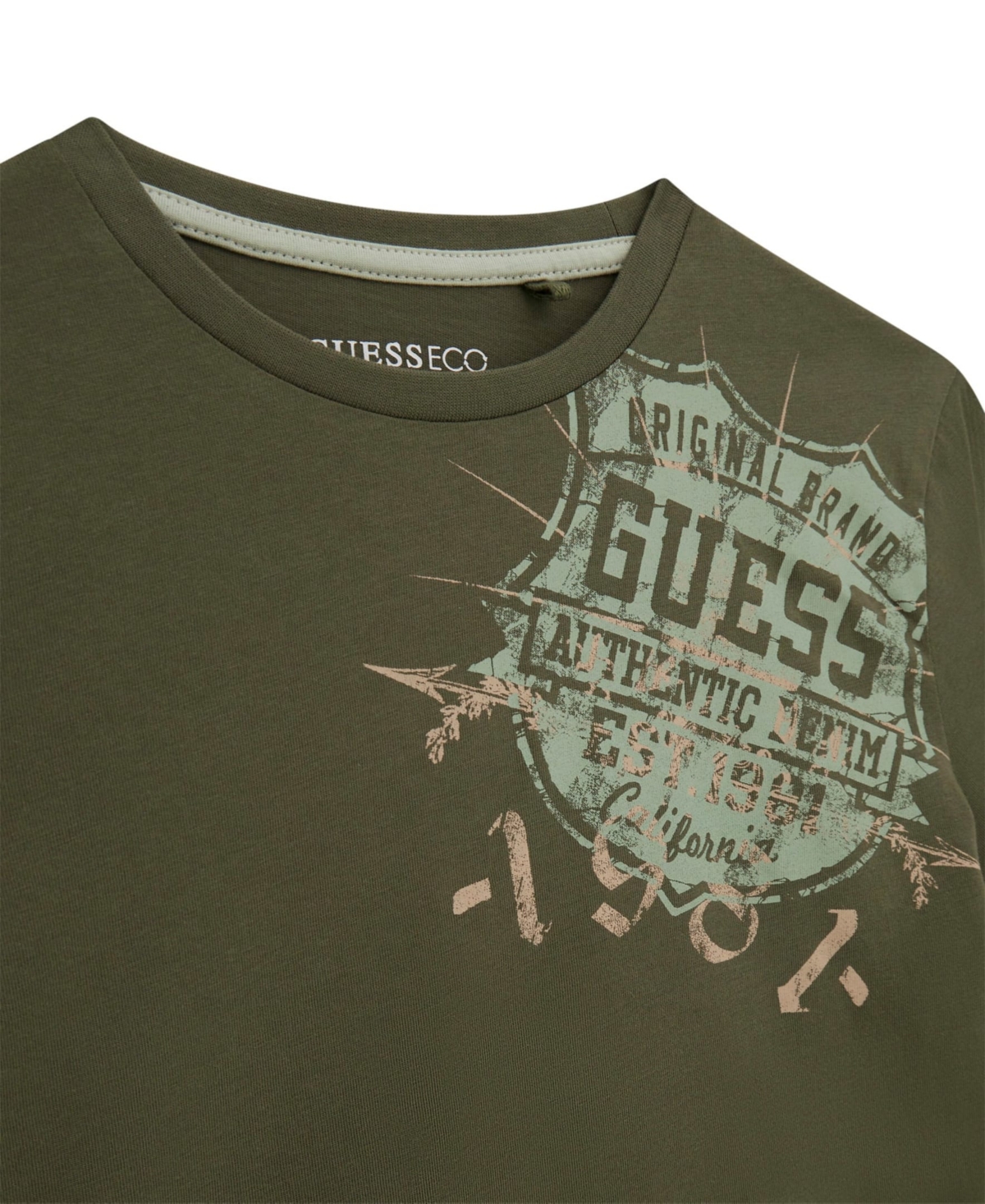 Guess Big Boys Short Sleeve T-shirt In Green