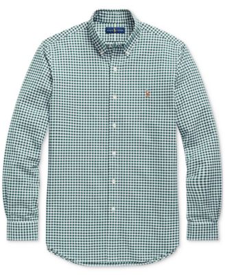 Men's Custom-Fit Gingham Oxford Shirt