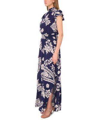 Petite Printed Sleeveless Wide-Leg Jumpsuit