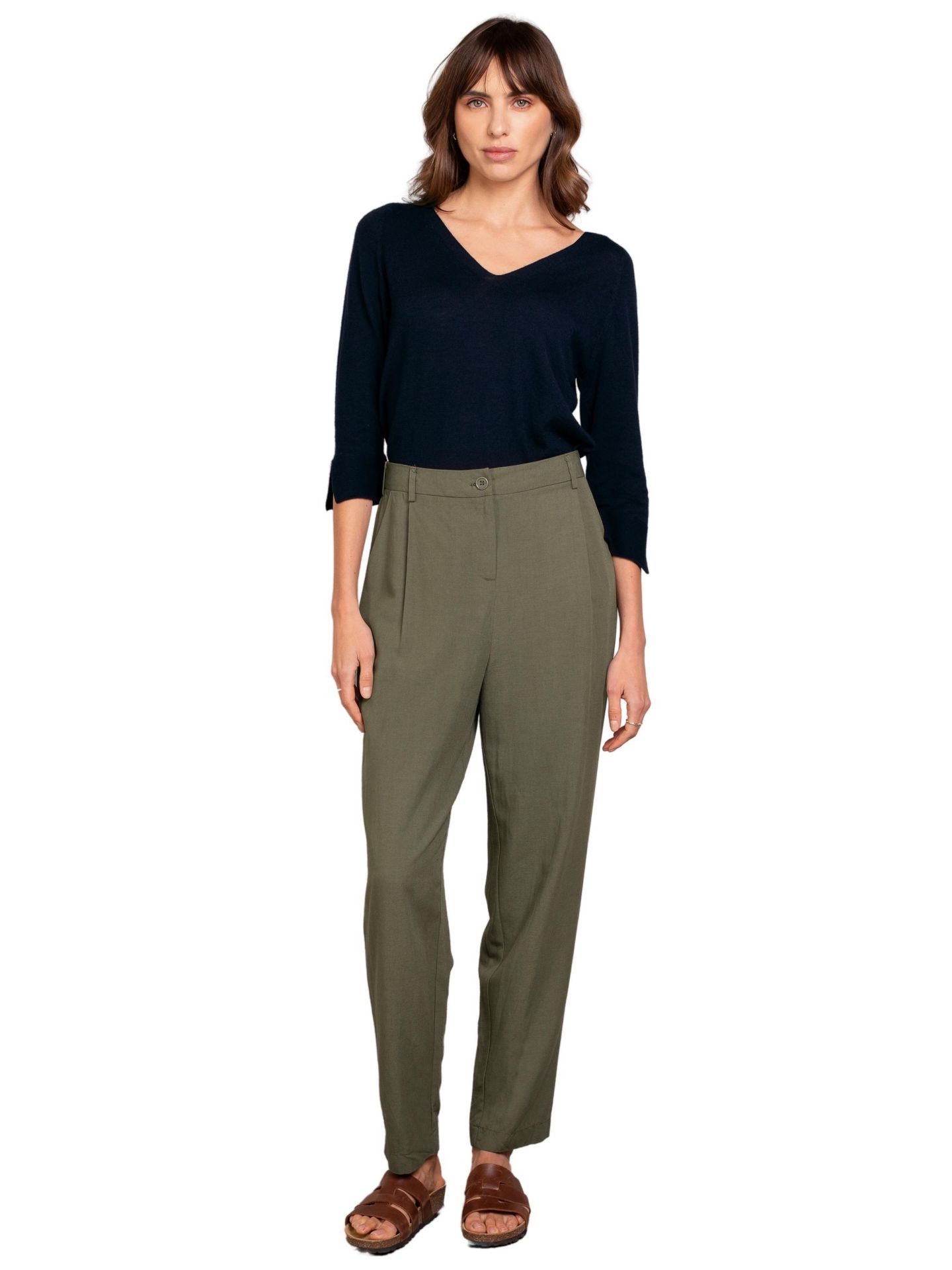 Женские брюки Celtic & Co. Casual Tapered Leg, цвет: Тёмный зелёный — фото 5
