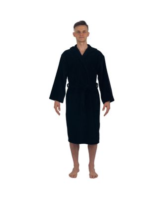 Men's Dane Hooded Bathrobe Cotton Terry Cloth Luxury Hotel Spa Robe
