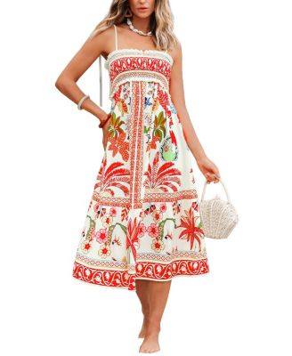 Women's Retreat Tropical Midi Beach Dress