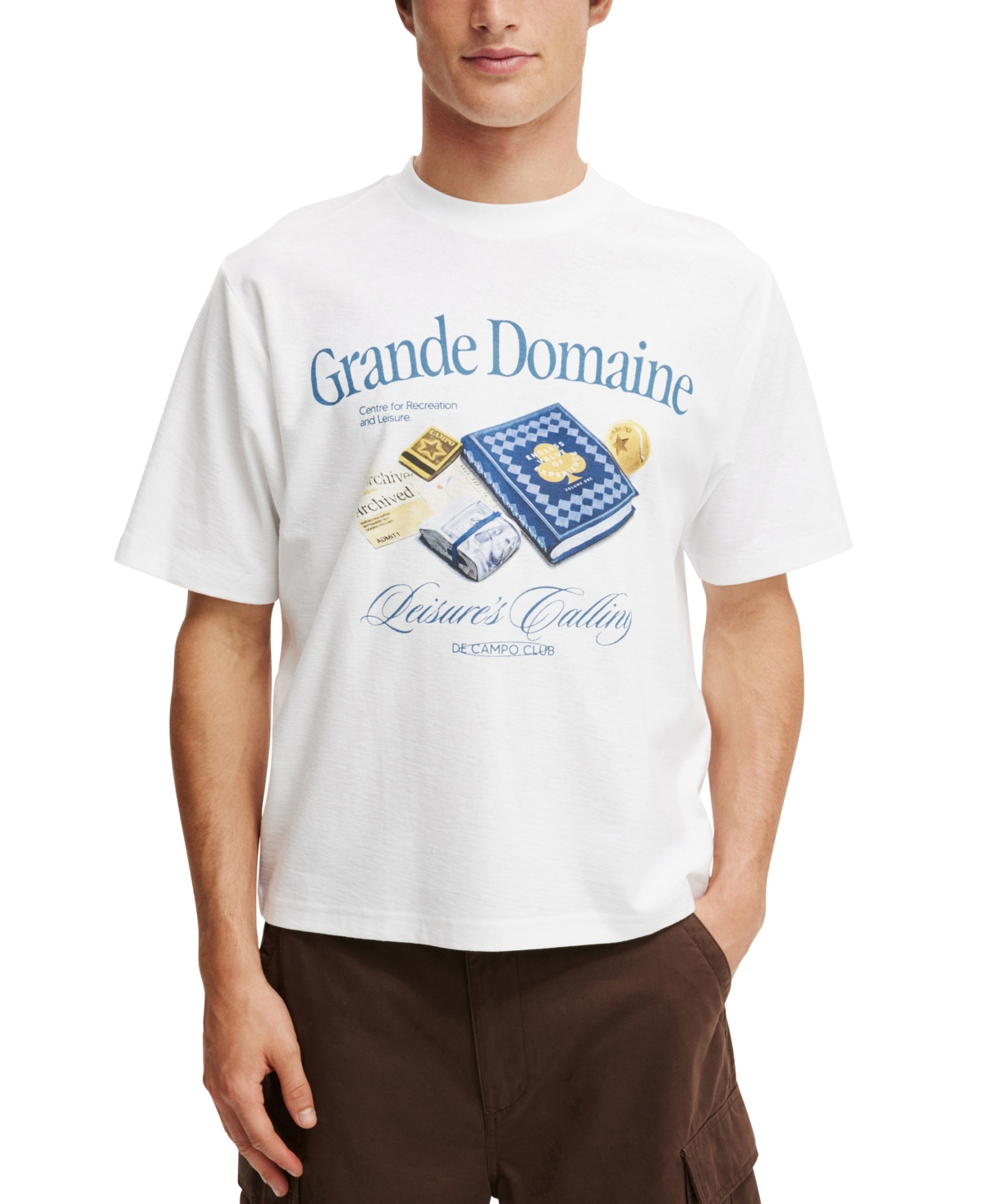Shop Cotton On Men's Cropped Graphic T-shirt