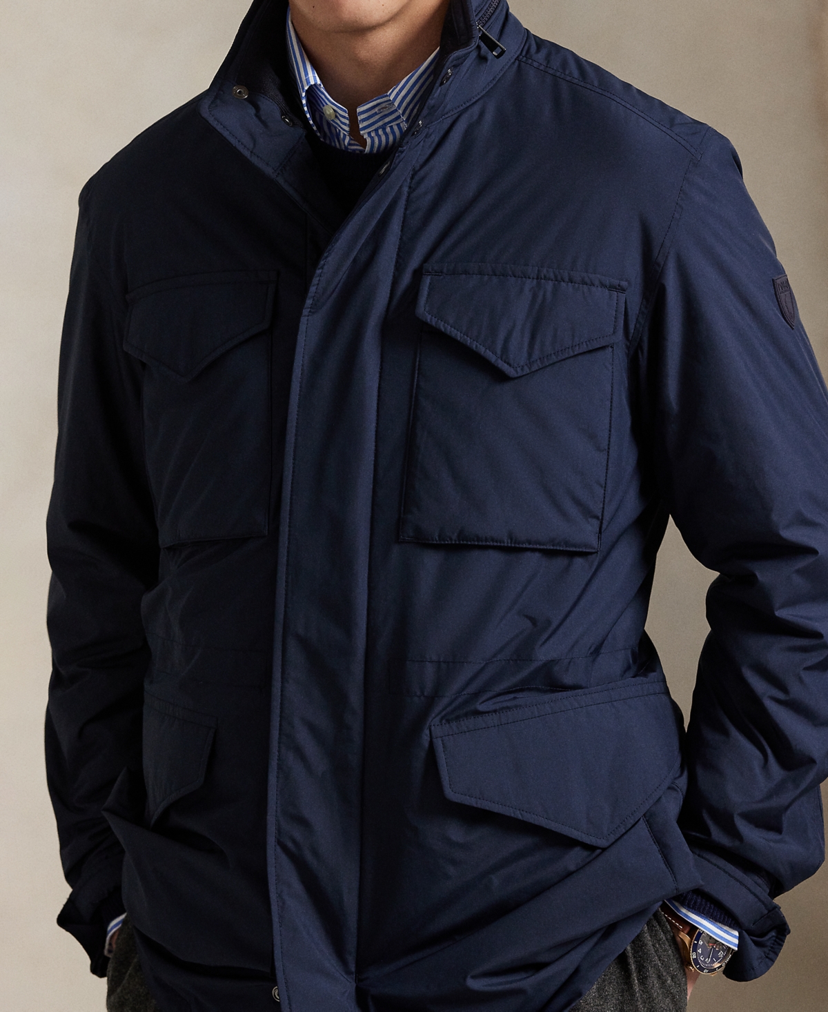 Polo Ralph Lauren The Southland Field Jacket With Stowaway Hood In Blue