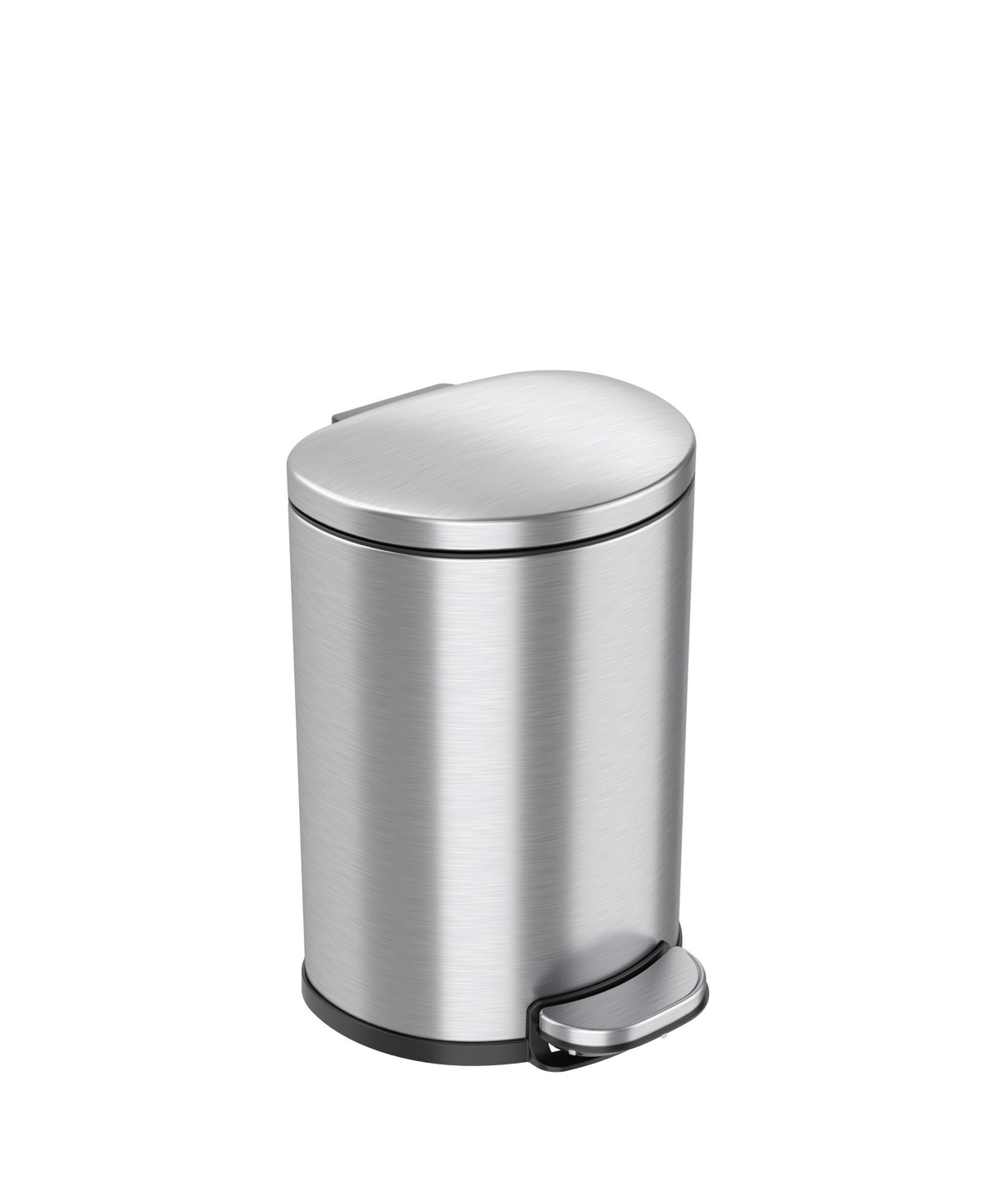 SoftStep Stainless Steel Semi-Round Step Trash Can with AbsorbX Odor Filter and Removable Inner Bucket - Stainless steel