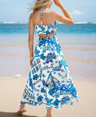 Women's Pineapple Bliss Tropical Maxi Beach Dress