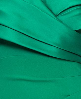 Women's Off-The-Shoulder Colorblocked Gown