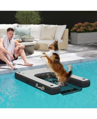 Inflatable Dog Boat Ramp, Floating Dog Pool Ramp Up to 286 lbs