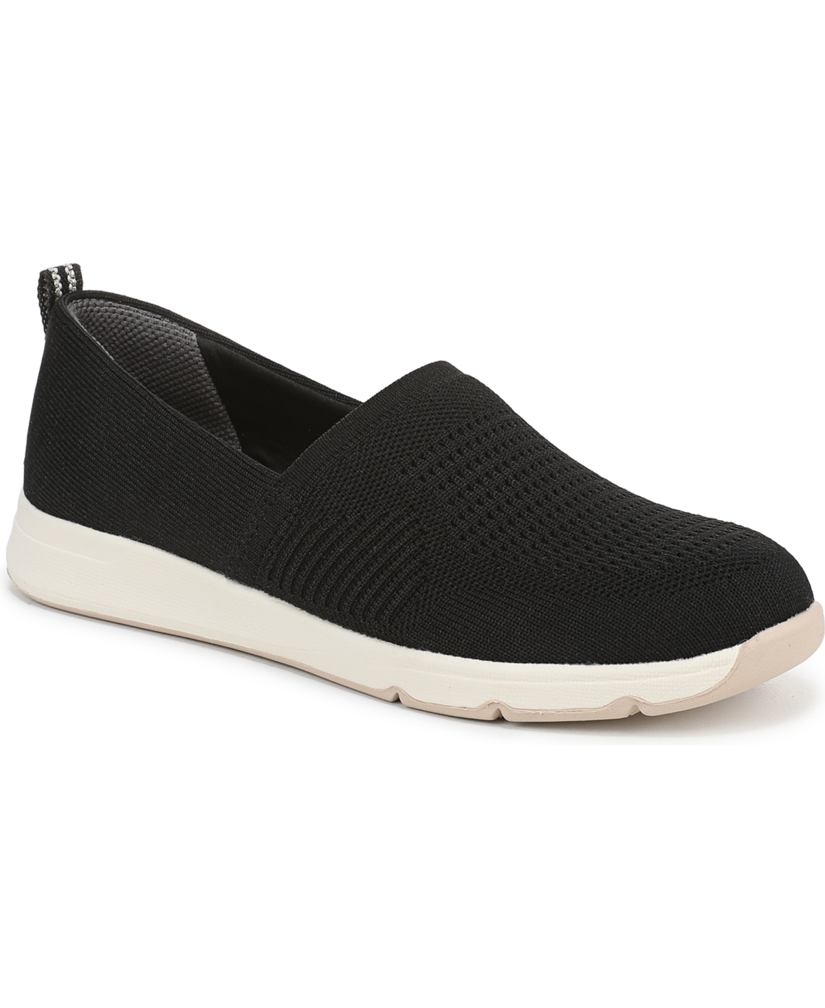 Women's Rest Washable Slip Ons - Bright White Knit Fabric