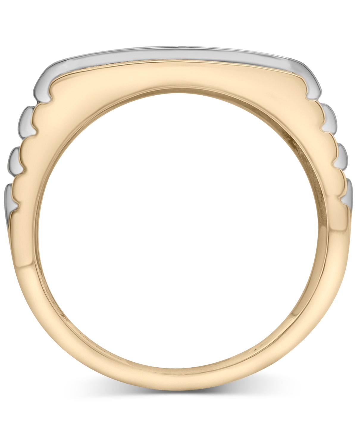 Macy's Men's Diamond Row Ring (1 Ct. T.w) In 14k Yellow Gold In Yellow