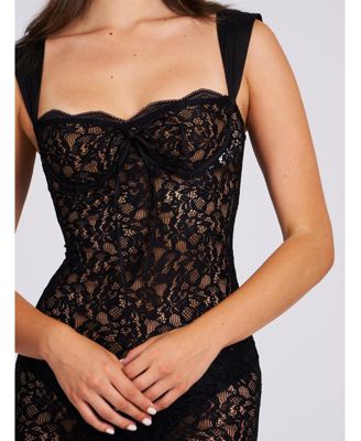 Women's Veronica Black Lace Maxi Dress