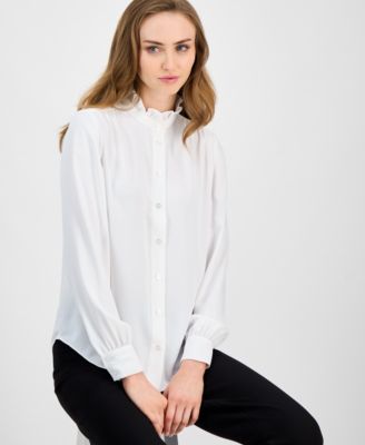 Women's Ruffled Long-Sleeve Blouse