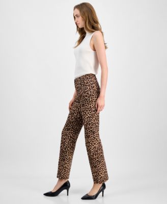 Women's Animal-Print Bootcut Pants