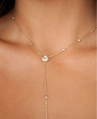 Santorini Shell Lariat Necklace