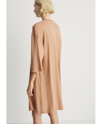 Women's Contrast Lace Cotton Robe