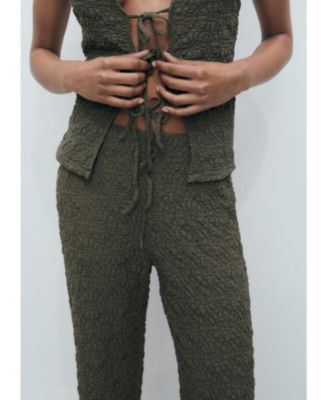 Women's Straight Textured Pants