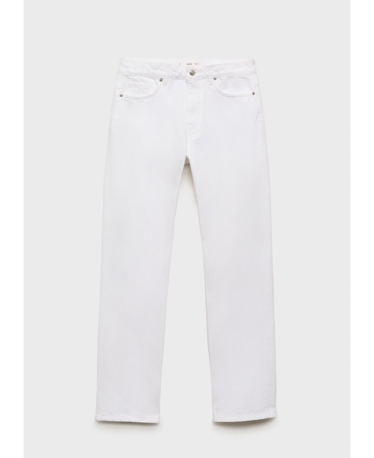 Mango Women's Mid-rise Straight Jeans In White