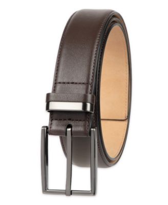 Men's Burnished Edge and Metal Loop Dress Belt