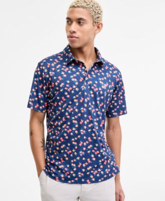 Chubbies - Men's Range Flowers In Motion Tailored-Fit Performance Golf Polo Shirt