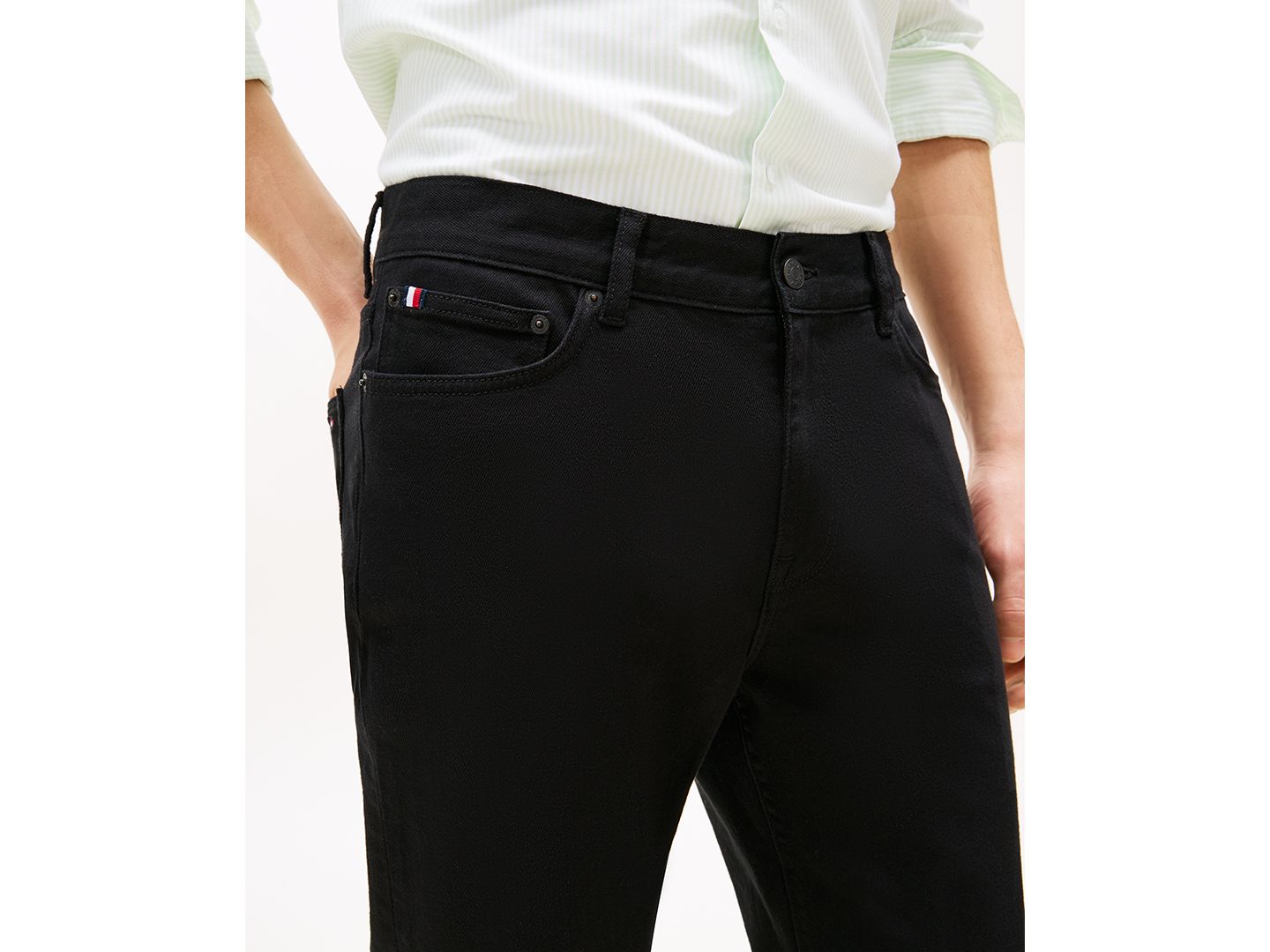 Мужские джинсы Tommy Hilfiger Slim Fit Bleeker, цвет: Чёрный — фото 3
