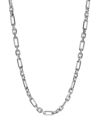 EFFY&reg; Men's Large Oval Link 22" Chain Necklace in Sterling Silver