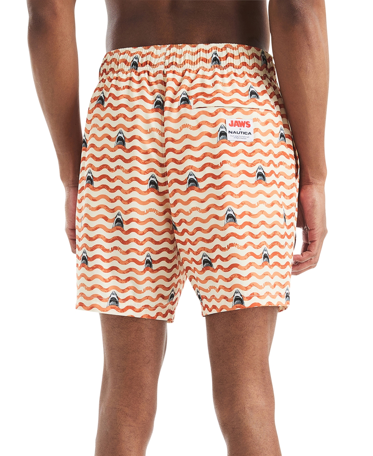 Nautica Jaws X  Men's Classic-fit Active Stretch Quick-dry Printed 6" Swim Trunks
