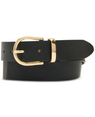 1-3/10" Faux-Leather Belt, Set of 2